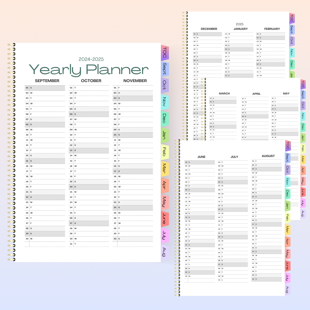 Digital 2024/25 Service Year Planner